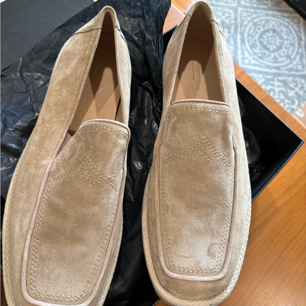 Stuart Weitzman Beige Suede Men's Loafers